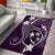 FSM Chuuk Area Rug Turtle Tropical Flowers Polynesian - Purple