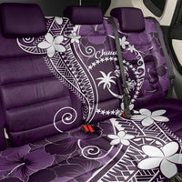 FSM Chuuk Back Car Seat Cover Turtle Tropical Flowers Polynesian - Purple LT14 - Polynesian Pride
