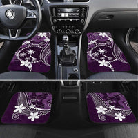 FSM Chuuk Car Mats Turtle Tropical Flowers Polynesian - Purple LT14 Set 4pcs Purple - Polynesian Pride
