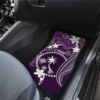 FSM Chuuk Car Mats Turtle Tropical Flowers Polynesian - Purple LT14 - Polynesian Pride