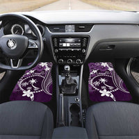 FSM Chuuk Car Mats Turtle Tropical Flowers Polynesian - Purple LT14 Set 2pcs - Front Purple - Polynesian Pride