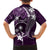 FSM Chuuk Family Matching Long Sleeve Bodycon Dress and Hawaiian Shirt Turtle Tropical Flowers Polynesian - Purple