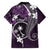 FSM Chuuk Family Matching Long Sleeve Bodycon Dress and Hawaiian Shirt Turtle Tropical Flowers Polynesian - Purple