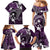 FSM Chuuk Family Matching Mermaid Dress and Hawaiian Shirt Turtle Tropical Flowers Polynesian - Purple