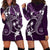 FSM Chuuk Hoodie Dress Turtle Tropical Flowers Polynesian - Purple