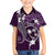 FSM Chuuk Kid Hawaiian Shirt Turtle Tropical Flowers Polynesian - Purple