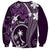 FSM Chuuk Sweatshirt Turtle Tropical Flowers Polynesian - Purple