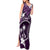 FSM Chuuk Tank Maxi Dress Turtle Tropical Flowers Polynesian - Purple