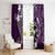 FSM Chuuk Window Curtain Turtle Tropical Flowers Polynesian - Purple