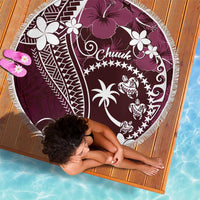FSM Chuuk Beach Blanket Turtle Tropical Flowers Polynesian - Pink LT14 - Polynesian Pride