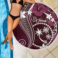 FSM Chuuk Beach Blanket Turtle Tropical Flowers Polynesian - Pink LT14 - Polynesian Pride