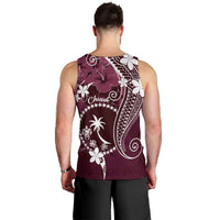 FSM Chuuk Men Tank Top Turtle Tropical Flowers Polynesian - Pink LT14 - Polynesian Pride