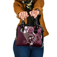 FSM Chuuk Shoulder Handbag Turtle Tropical Flowers Polynesian - Pink LT14 One Size Pink - Polynesian Pride