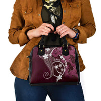 FSM Chuuk Shoulder Handbag Turtle Tropical Flowers Polynesian - Pink LT14 - Polynesian Pride