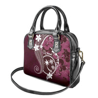 FSM Chuuk Shoulder Handbag Turtle Tropical Flowers Polynesian - Pink LT14 - Polynesian Pride