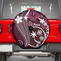 FSM Chuuk Spare Tire Cover Turtle Tropical Flowers Polynesian - Pink LT14 - Polynesian Pride