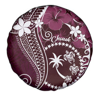 FSM Chuuk Spare Tire Cover Turtle Tropical Flowers Polynesian - Pink LT14 - Polynesian Pride