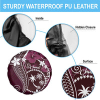 FSM Chuuk Spare Tire Cover Turtle Tropical Flowers Polynesian - Pink LT14 - Polynesian Pride