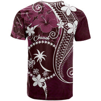 FSM Chuuk T Shirt Turtle Tropical Flowers Polynesian - Pink LT14 - Polynesian Pride