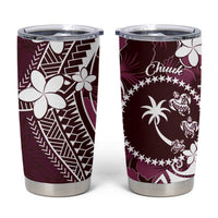 FSM Chuuk Tumbler Cup Turtle Tropical Flowers Polynesian - Pink LT14 Pink - Polynesian Pride