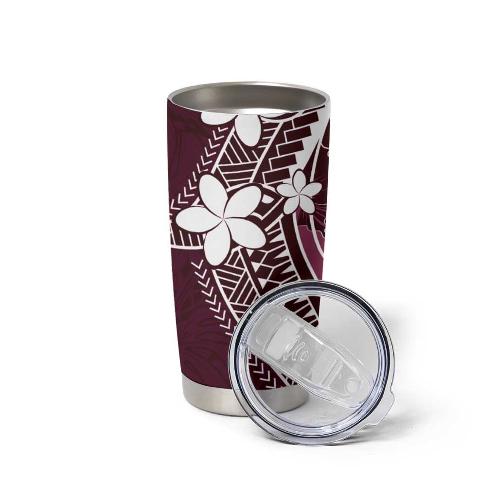 FSM Chuuk Tumbler Cup Turtle Tropical Flowers Polynesian - Pink LT14 - Polynesian Pride