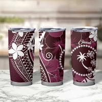 FSM Chuuk Tumbler Cup Turtle Tropical Flowers Polynesian - Pink LT14 - Polynesian Pride