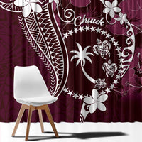 FSM Chuuk Window Curtain Turtle Tropical Flowers Polynesian - Pink LT14 - Polynesian Pride