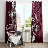 FSM Chuuk Window Curtain Turtle Tropical Flowers Polynesian - Pink LT14 - Polynesian Pride