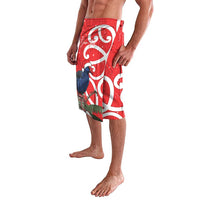 Personalized New Zealand Pukeko Christmas Lavalava Meri Kirihimete Taniko Ponga Koru Red LT14 - Polynesian Pride