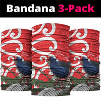 Personalized New Zealand Pukeko Christmas Neck Gaiter Meri Kirihimete Taniko Ponga Koru Red LT14 package One Size: 25*50cm Red - Polynesian Pride
