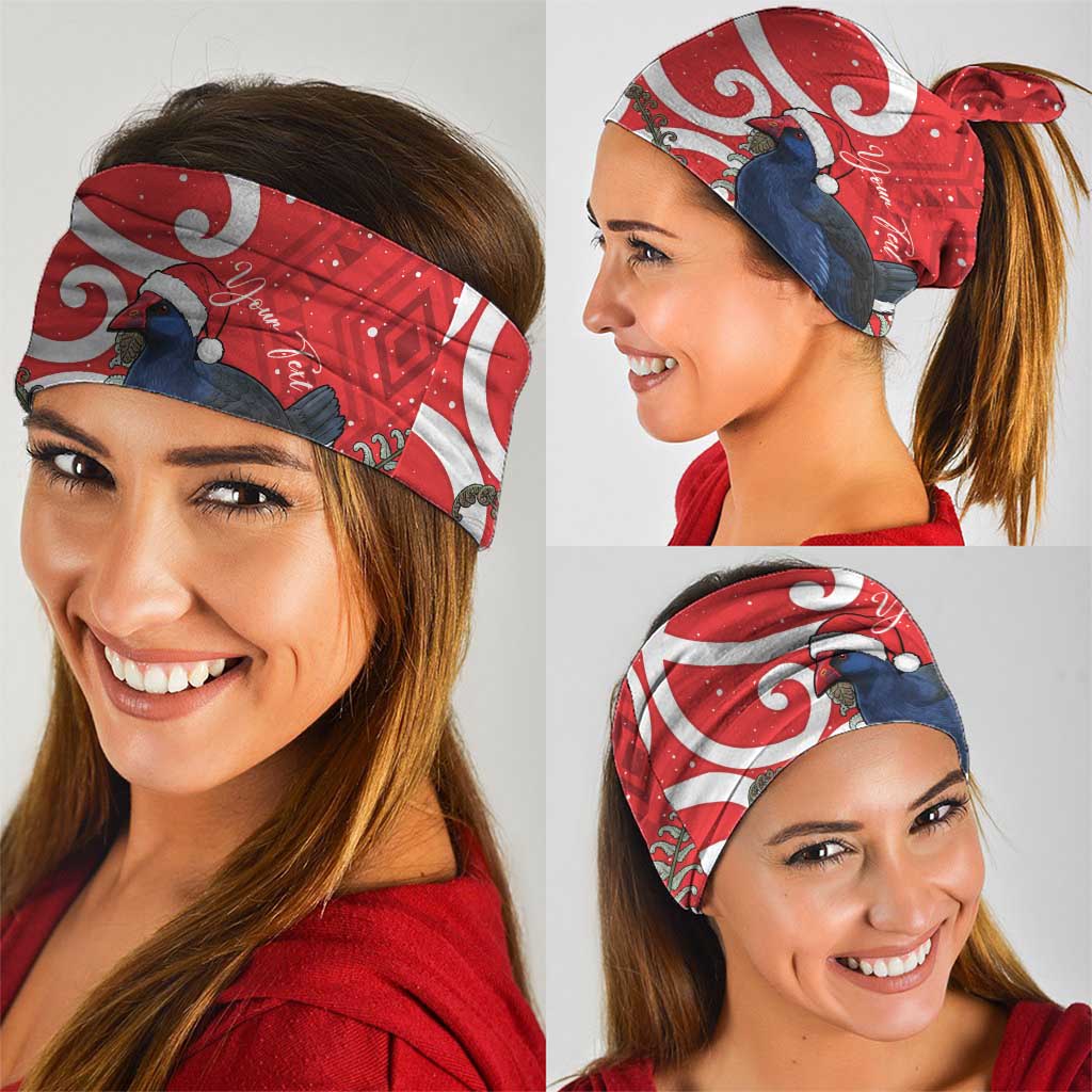 Personalized New Zealand Pukeko Christmas Neck Gaiter Meri Kirihimete Taniko Ponga Koru Red LT14 - Polynesian Pride