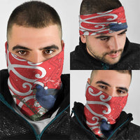 Personalized New Zealand Pukeko Christmas Neck Gaiter Meri Kirihimete Taniko Ponga Koru Red LT14 - Polynesian Pride