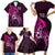 polynesia-breast-cancer-awareness-family-matching-short-sleeve-bodycon-dress-and-hawaiian-shirt-think-pink-polynesian-ribbon-black-version