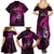 polynesia-breast-cancer-awareness-family-matching-summer-maxi-dress-and-hawaiian-shirt-think-pink-polynesian-ribbon-black-version