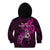 Polynesia Breast Cancer Awareness Kid Hoodie Think Pink Polynesian Ribbon Black Version LT14 - Polynesian Pride