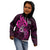 Polynesia Breast Cancer Awareness Kid Hoodie Think Pink Polynesian Ribbon Black Version LT14 - Polynesian Pride