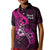 Polynesia Breast Cancer Awareness Kid Polo Shirt Think Pink Polynesian Ribbon Black Version LT14 Kid Pink - Polynesian Pride