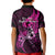 Polynesia Breast Cancer Awareness Kid Polo Shirt Think Pink Polynesian Ribbon Black Version LT14 - Polynesian Pride