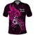 Polynesia Breast Cancer Awareness Polo Shirt Think Pink Polynesian Ribbon Black Version LT14 Pink - Polynesian Pride