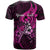 Personalised Polynesia Breast Cancer Awareness T Shirt Think Pink Polynesian Ribbon Black Version LT14 - Polynesian Pride