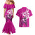 polynesia-breast-cancer-awareness-couples-matching-mermaid-dress-and-hawaiian-shirt-think-pink-polynesian-ribbon-white-version