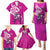 Polynesia Breast Cancer Awareness Family Matching Puletasi Dress and Hawaiian Shirt Think Pink Polynesian Ribbon White Version LT14 - Polynesian Pride