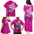 Polynesia Breast Cancer Awareness Family Matching Puletasi Dress and Hawaiian Shirt Think Pink Polynesian Ribbon White Version LT14 - Polynesian Pride