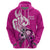 Polynesia Breast Cancer Awareness Hoodie Think Pink Polynesian Ribbon White Version LT14 - Polynesian Pride