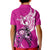 Polynesia Breast Cancer Awareness Kid Polo Shirt Think Pink Polynesian Ribbon White Version LT14 - Polynesian Pride