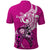 Polynesia Breast Cancer Awareness Polo Shirt Think Pink Polynesian Ribbon White Version LT14 - Polynesian Pride