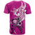 Polynesia Breast Cancer Awareness T Shirt Think Pink Polynesian Ribbon White Version LT14 - Polynesian Pride