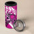 Polynesia Breast Cancer Awareness 4 in 1 Can Cooler Tumbler Think Pink Polynesian Ribbon White Version