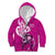 Personalised Polynesia Breast Cancer Awareness Kid Hoodie Think Pink Polynesian Ribbon White Version LT14 Zip Hoodie Pink - Polynesian Pride