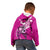 Personalised Polynesia Breast Cancer Awareness Kid Hoodie Think Pink Polynesian Ribbon White Version LT14 - Polynesian Pride